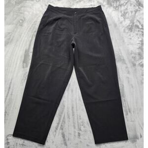 Dressbarn Pants Womens 12 Gray High Rise Tapered Lightweight Office Stretch